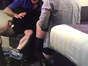 Mrs toodosex4u knees sucking old stranger fucks her from behind wearing her stockings and heels