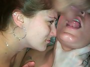Wife cumsawps her husbands load with BBF
